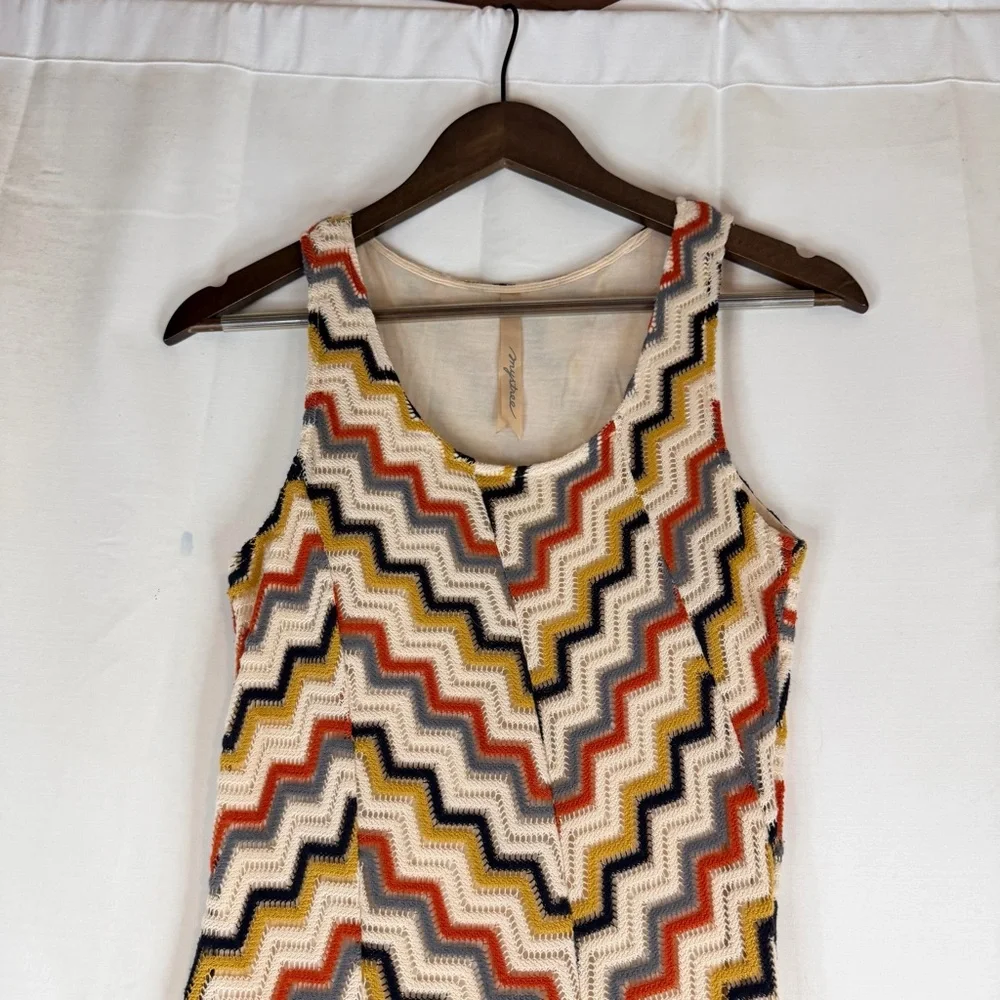 MYSTREE Women’s Size M Dress Maxi Length Crochet Bodycon Tank Style Lined